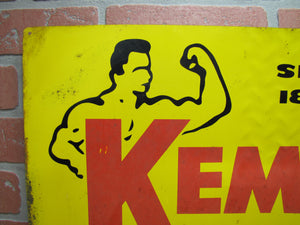 KEMP COMPOST & SOIL SHREDDERS Old Feed Seed Hardware Store Dealer Advertising Sign Since 1890