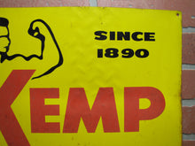 Load image into Gallery viewer, KEMP COMPOST &amp; SOIL SHREDDERS Old Feed Seed Hardware Store Dealer Advertising Sign Since 1890
