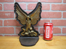 Load image into Gallery viewer, SPREAD WINGED EAGLE Old Large Cast Iron Brass Bronze Doorstop Bookend Decorative Art Statue
