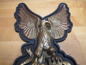 SPREAD WINGED EAGLE Old Large Cast Iron Brass Bronze Doorstop Bookend Decorative Art Statue