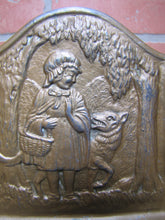 Load image into Gallery viewer, LITTLE RED RIDING HOOD BIG BAD WOLF IN FOREST TREES LANDSCAPE Old Pair Bookends Book Ends
