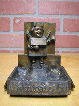 Load image into Gallery viewer, CORRUGATE-ED NATICK MASS Old Advertising Ashtray Figural Cardboard Man Sign Tray Display Ad
