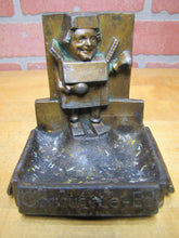 Load image into Gallery viewer, CORRUGATE-ED NATICK MASS Old Advertising Ashtray Figural Cardboard Man Sign Tray Display Ad
