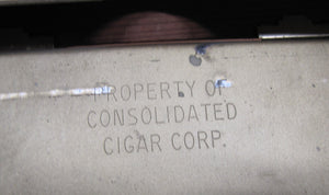 PROPERTY OF CONSOLIDATED CIGAR CORP Old Store Display Ad Box TUEROS PICO GREEN Cigars 3/50c