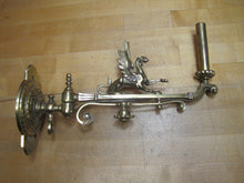 Load image into Gallery viewer, GRIFFIN WINGED BEAST Antique Brass Sconce Light Converted Gas Lamp Fixture
