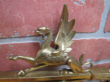 Load image into Gallery viewer, GRIFFIN WINGED BEAST Antique Brass Sconce Light Converted Gas Lamp Fixture
