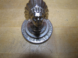 UNITED AMERICAN METALS USED THE WORLD OVER Old Advertising Paperweight Desk Art Native American Indian Chief