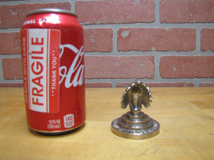 UNITED AMERICAN METALS USED THE WORLD OVER Old Advertising Paperweight Desk Art Native American Indian Chief