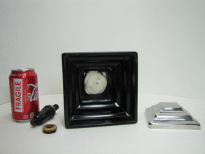 1920/30s Art Deco Skyscraper Syrup Drink Soda Fountain Dispenser E B Evans Co Ice Cream Shop Ornate Black Clear Glass
