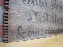 Load image into Gallery viewer, PAUL JONES DISTILLER LOUISVILLE KY Antique Pre Prohibition Wooden Crate Box Panel Sign
