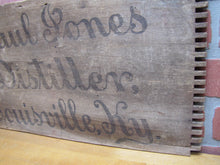 Load image into Gallery viewer, PAUL JONES DISTILLER LOUISVILLE KY Antique Pre Prohibition Wooden Crate Box Panel Sign

