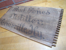 Load image into Gallery viewer, PAUL JONES DISTILLER LOUISVILLE KY Antique Pre Prohibition Wooden Crate Box Panel Sign
