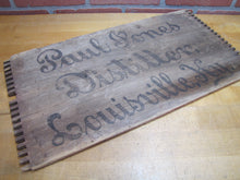 Load image into Gallery viewer, PAUL JONES DISTILLER LOUISVILLE KY Antique Pre Prohibition Wooden Crate Box Panel Sign
