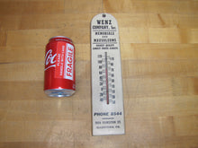 Load image into Gallery viewer, WENZ Co MEMORIALS MAUSOLEUMS ALLENTOWN PA Old Wood Advertising Thermometer Sign
