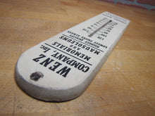 Load image into Gallery viewer, WENZ Co MEMORIALS MAUSOLEUMS ALLENTOWN PA Old Wood Advertising Thermometer Sign
