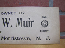 Load image into Gallery viewer, ABERDEEN FARM MORRISTOWN NJ Antique Chicken Advertising Sign Franklin Muir Ideal Plymouth Rock Male
