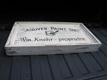 Load image into Gallery viewer, HANOVER PAINT SHOP Wm Knehr Proprietor Old Double Sided Wooden Store Ad Sign NH New Hampshire
