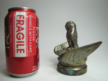 Load image into Gallery viewer, 1920s Art Deco Winged Hood Emblem Radiator Cap Flip Top Owl Topper Boyce Moto-Meter Chevrolet Auto Truck Hot Rod Rat Rod
