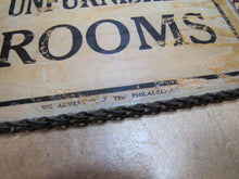 Load image into Gallery viewer, UNFURNISHED ROOMS Antique ROG Advertising Sign WE ADVERTISE IN THE PHILADELPHIA TIMES
