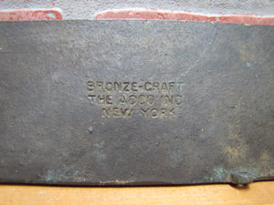 TIMELY CLOTHES Old Store Display Sign BRONZE-CRAFT ADCO NY Counter Register Top