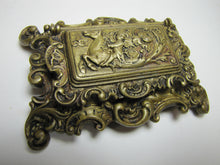 Load image into Gallery viewer, Antique 19c Bronze Hippocampus Mystical Beast Winged Cherub Tophat Ornate Decorative Arts Trinket Box
