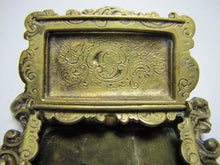 Load image into Gallery viewer, Antique 19c Bronze Hippocampus Mystical Beast Winged Cherub Tophat Ornate Decorative Arts Trinket Box
