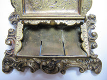 Load image into Gallery viewer, Antique 19c Bronze Hippocampus Mystical Beast Winged Cherub Tophat Ornate Decorative Arts Trinket Box
