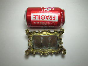 Antique 19c Bronze Hippocampus Mystical Beast Winged Cherub Tophat Ornate Decorative Arts Trinket Box