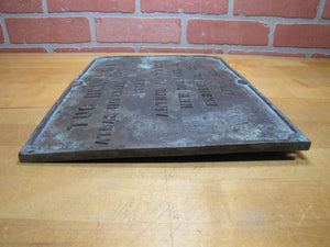 TUG HENRY GRAY ATLAS IMPERIAL DIESEL ENGINES SOLD BY ARTHUR DUVIC'S SONS NEW ORLEANS LA ENGINE NO 11005 1935 Old Bronze Builders Dealers Boat Plaque Sign Plate
