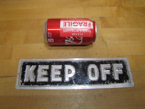 KEEP OFF Old Sign AMUNDSON Prod Co SUPERIOR WIS Industrial Factory Repair Shop Safety Advertising
