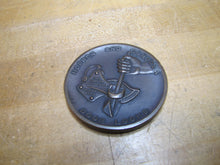 Load image into Gallery viewer, WINE RY APPLIANCE CO TOLEDO OHIO HOPPER GONDOLA DOOR LOCKS BRGS Old Bronze Ad Paperweight Medallion

