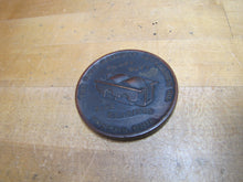 Load image into Gallery viewer, WINE RY APPLIANCE CO TOLEDO OHIO HOPPER GONDOLA DOOR LOCKS BRGS Old Bronze Ad Paperweight Medallion
