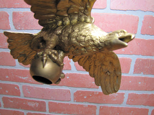 SPREAD WINGED EAGLE Old Figural Bird Finial Topper Decorative Arts Hardware Element