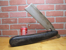 Load image into Gallery viewer, BARBER SHOP STRAIGHT RAZOR Old Large Wooden Trade Sign Storefront Advertising Display
