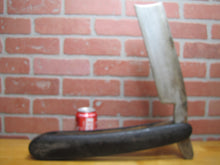 Load image into Gallery viewer, BARBER SHOP STRAIGHT RAZOR Old Large Wooden Trade Sign Storefront Advertising Display
