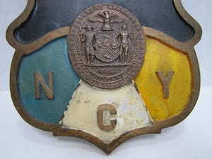 BOE NYC BOARD OF EDUCATION NEW YORK CITY Old NY Plaque Sign Plate Brass Bronze