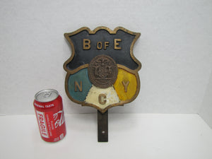 BOE NYC BOARD OF EDUCATION NEW YORK CITY Old NY Plaque Sign Plate Brass Bronze