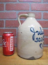 Load image into Gallery viewer, JULIUS SOLOMON NEWARK NJ 223 Springfield Ave Antique Advertising Merchant Script Jug Stoneware Pottery
