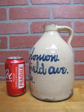 Load image into Gallery viewer, JULIUS SOLOMON NEWARK NJ 223 Springfield Ave Antique Advertising Merchant Script Jug Stoneware Pottery
