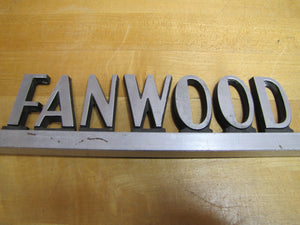 FANWOOD RESQUE SQUAD INC Old Aluminum Metal Advertising Sign Plaque Ambulance Firetruck