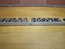 Load image into Gallery viewer, FANWOOD RESQUE SQUAD INC Old Aluminum Metal Advertising Sign Plaque Ambulance Firetruck
