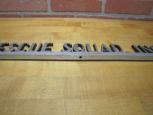 Load image into Gallery viewer, FANWOOD RESQUE SQUAD INC Old Aluminum Metal Advertising Sign Plaque Ambulance Firetruck
