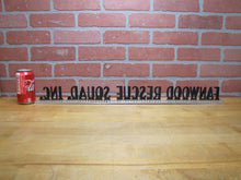 Load image into Gallery viewer, FANWOOD RESQUE SQUAD INC Old Aluminum Metal Advertising Sign Plaque Ambulance Firetruck

