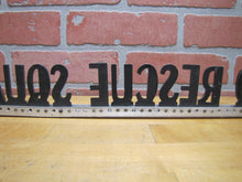 Load image into Gallery viewer, FANWOOD RESQUE SQUAD INC Old Aluminum Metal Advertising Sign Plaque Ambulance Firetruck

