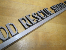 Load image into Gallery viewer, FANWOOD RESQUE SQUAD INC Old Aluminum Metal Advertising Sign Plaque Ambulance Firetruck

