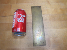 Load image into Gallery viewer, NO SMOKING Sign Old Brass &amp; Black Impressed Lettering Store Display Gas Station Repair Shop Industrial Safety Advertising
