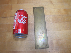 NO SMOKING Sign Old Brass & Black Impressed Lettering Store Display Gas Station Repair Shop Industrial Safety Advertising