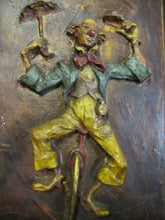 Load image into Gallery viewer, J SEGURA CIRCUS CARNIVAL CLOWN ON A UNICYCLE Fiberglass High Relief Artwork

