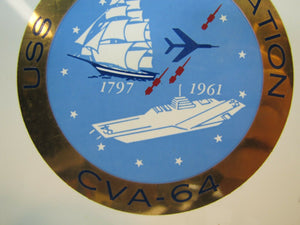 USS CONSTELLATION CVA-64 Wall Plaque 1797-1961 Navy Aircraft Carrier
