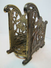 Load image into Gallery viewer, Art Nouveau Maiden Lillies Decorative Arts Antique Letter Holder Rack Desk Art

